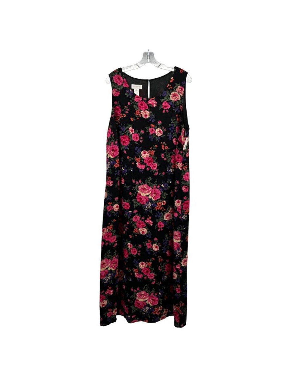 Jones New York Sport Floral Maxi Dress Sleeveless Black/Multi Size 18W New